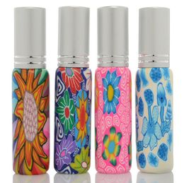 10ML Portable Polymer Clay Empty Perfume Spray Bottle Refillable Essential Oil Glass Atomizer Bottle Wholesale LX1160