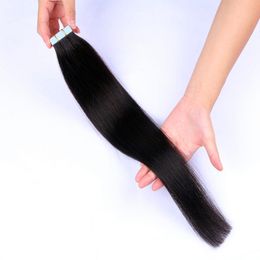 Tape In Human Hair Extensions Skin Weft Tape Hair Extensions 200g/80pieces Brazilian Hair Hablonde Double Sides Adhesive Cheap Free Shipping