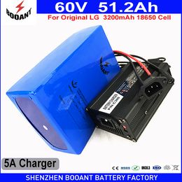 Use Original LG 18650 cell 60V 51.2AH for Bafang BBS 3000W Motor Scooter Li-ion Battery With 5A Charger 70A BMS