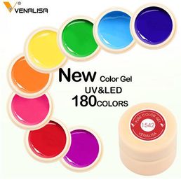 Hot Sale Color Gel Paint Soak Off Nail Art led nail lacquer glitter nail rainbow Painting Gel