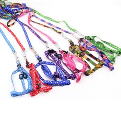 Dog Printed Harness Leash Nylon Adjustable Pet Dog Rope Puppy Cat Pet Supplies for Small Dogs 1*120cm wen6764