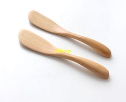 10pcs/lot Free Shipping 15x2.3cm Wooden Butter Knife Wood Jam knife Pastry Cream Cheese Butter Cake Knife Cake tableware
