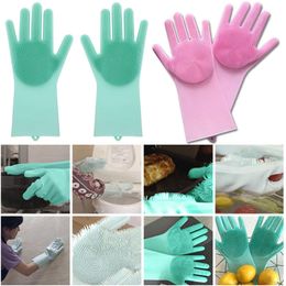 Heat Resistant Magic Washing Glove Resuable Eco Friendly Clean Tools with Hanging Hole Design Cleaning Gloves Three Colours 38ym BB