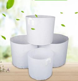 reusable round nonwoven fabric pots plant pouch root container grow bag aeration container garden suppliesplants grow pots root control bag