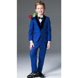 high quality one button shawl black lapel kid complete designer handsome boy wedding suit boys attire custommade jacketpantstievest