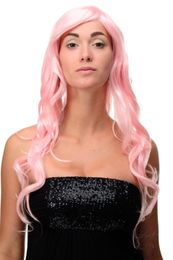 Wig Pink Light Pink Curles Wavy Long Side Part 70cm 9204S-T2333