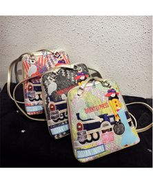 Mochila Mochilas Nueva Señoras Bolsas Mujeres Animados La Vananya Marca Pu De Cuero Las Bordado Dibujos Del Lindas Estilo TdFyqp