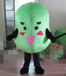 2018 Factory sale hot Good vision and good Ventilation a green bean mascot costume for adult to wear