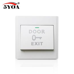 5YOA Door Exit Button Release Push Switch for access control systemc Electronic Door Lock NO COM lock Sensor Switch access push