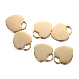 50PCS 17X20mm 2018 Stainless Steel Metal Sheet Gold Silver Colour LOVE Heart Pendant Charms for DIY Jewellery Making Accessories Findings