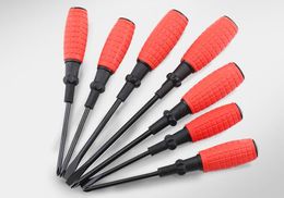 High Quality 6PCS Industrial Grade Phillips Slotted Screwdriver Set with Strong Magnetic Crystals Plastic Handle Tools