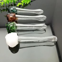 Coloured skull glass pipe Glass Bbong Wwater Pipe Titanium nail grinder, Glass Bubblers For Smoking Pipe Mix Colours