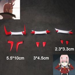 DARLING in the FRANXX Zero Two Code: 002 Hair Clip Cosplay Headwear PVC Horn Headband Hairband Prop