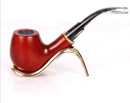 Red Transparent White Tail Pipe Holder Mahogany Manual Pipe Philtre