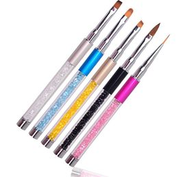 Nail Art brushes Tools Crystal Carved Light Therapy Pen Painted Graduated Gradient Flower Powder Painting brush free ship