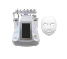 7 IN 1 Hydro Dermabrasion Hydradermabrasion Machine With Oxygen Jet Peel Ultrasonic BIO RF Cold Hammer 7 Colours LED Facial Mask Skin Rejuvenation