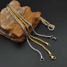 Explosion Models Stainless Steel Twist Chain Necklace Titanium steel chain Europe And The United States With Chain Jewelry