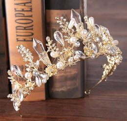 2018 new crystal crown crown princess bride wedding gold and silver ornaments