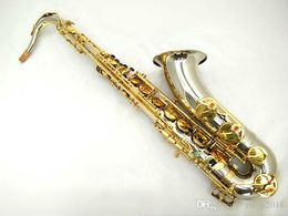 New Suzuki Bb Tenor Brass Gold Lacquer Saxophone Bb Sax Falling Tune B (C) Professional Students Musicais Instruments Free Shipping