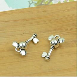 100Pcs alloy Metal Key Charms Antique silver Charms Pendant For necklace Jewellery Making findings