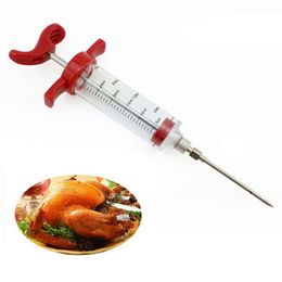 Needles Flavoured Syringe BBQ Meat Poultry Turkey Chicken Marinade Injector Cooking Sauce Injection Tool Kitchen Accessories