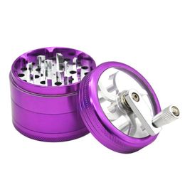 Transparent aluminum alloy 4 layer metal smoke grinder diameter 63MM grinder manual smoke cutter
