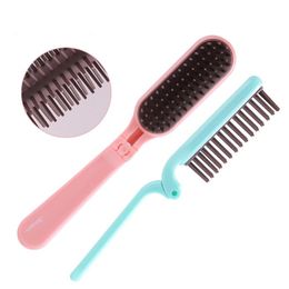 Fashion Folding Hair Brush Comb Portable Collapsible Travel Essentials Scalp Massage Plastic Hair Comb Brush Hairdressing