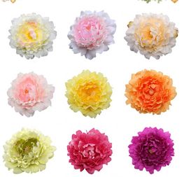 New Artificial Flowers Silk Peony Flower Heads Party Wedding Decoration Supplies Simulation Fake Flower Head Home Decorations 15cm