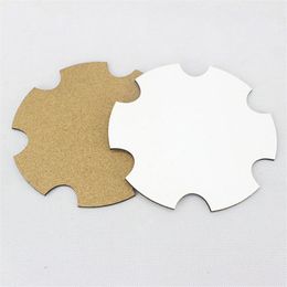 new sublimation mdf wooden placemats Cork pad hot transfer printing blank consumable 197*197*4mm DD-007
