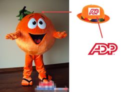 Custom Newly Orange orange mascot costume add a LOGO Adult Size free shipping