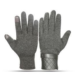 Winter Warm Gloves Windproof Outdoor Gloves Thick Warm Mittens Touch Screen Gloves Unisex Anti-slip Design Glove Men