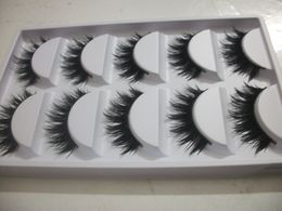 5 Pairs Black Natural Thick False Eyelash Long Handmade Makeup Fake Eye Lashes Extension Makeup Tools