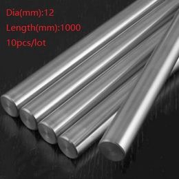 10pcs/lot 12x1000mm Dia 12mm linear shaft 1000mm long hardened shaft bearing chromed plated steel rod bar for 3d printer parts cnc router