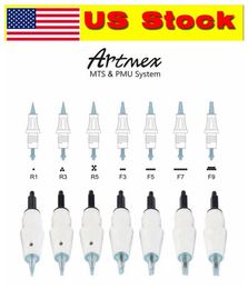 -Stock !!! ArtMex V3 V6 V8 V9 V1 V1 V11 Suggerimenti per la sostituzione Le cartucce Microneedle PMU MTS System Tattoo Ago Ago permanente Trucco permanente