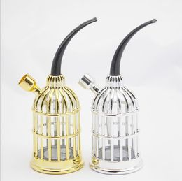 Birdcage Shaped Resin Water Pipe Bongs Hookahs Smoking Filter Cigarette Tobacco Pipes Two Functions 2 Colors Good Gift For Man Christmas