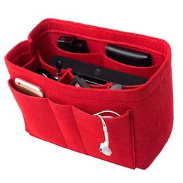Felt(3MM) Fabric Purse Organizer Insert for Purse Handbag Tote Bag, Multi Pocket Bag in Bag Organizer For Tote & Handbag Shaper . 3 Sizes