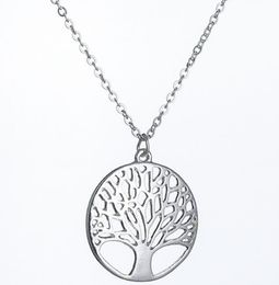 Tree Of Life Pendant Necklace Fashion Silver Wish Women Hollow Sweater Collarbone Chain Necklace Valentine Jewellery Accessory Gifts