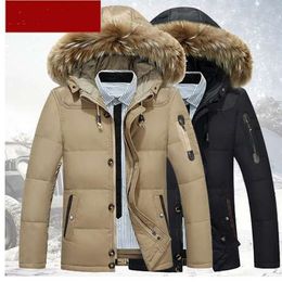 Winter Jacket Men Mens Clothing Casual Duck Down Jacket Men Fur Collor Hooded Parka Men Down Coat Casaco Masculino ZT514