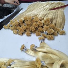 top quality strong glue nail tip hair extensions pre bonded keratin fusion hair indian 1626