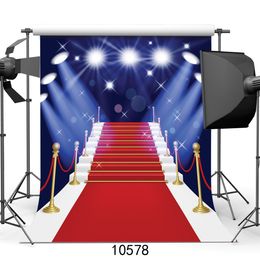 red carpet photography backdrops stairs spotlight backgrounds for photo studio party homecoming dance vinyl cloth Customise 3d