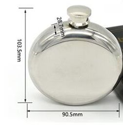 5oz Round Stainless Steel Hip Flask Liquor Container Free Shipping