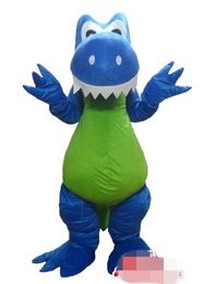 Custom Blue tooth dinosaur dragon mascot costume Character Costume Adult Size free shipping