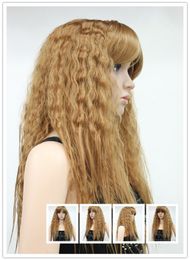 New Curly up Women Girls Sexy Long Wavy blonde brown Hair Wigs Fashion Party