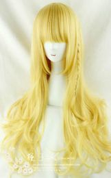 Charming Fashion Blonde Wavy Cosplay women's synthetic Hair Wigs