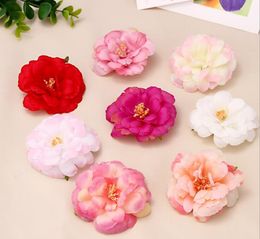 Cabeças de flor artificiais de ameixa de seda 7cm para acessórios de decoração de casamento de DIY Floristia Floristia Flores GA164