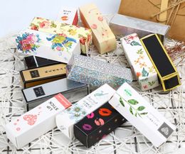 24 Style Colourful Kraft Paper Gift box Craft Lipstick Paperboard Packaging Boxes Wedding Birthday Party Packing Pack Box LZ0841