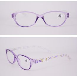 Fashion Oval Reading glasses Women for wholesale Women's glasses reading in high quality free shipping Black Pink Purple Discount 3.50 +2.00