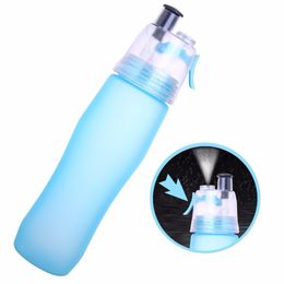 Creative Water Spray Bottle Sport Bottle Protein Shaker Cycling Gym Drink 700ml Squeeze Water Pump