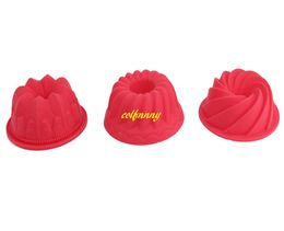 50pcs/lot Free shipping 6.5cm dia Round Shaped RED Silicone Muffin Cases Mould Cake Cupcake Liner Baking Mould
