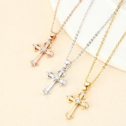 Fashion jewelry accessories fine Amazing Grace Cross of Eternal Love Pendant Necklace Silver,Rose gold,Gold,3 colors